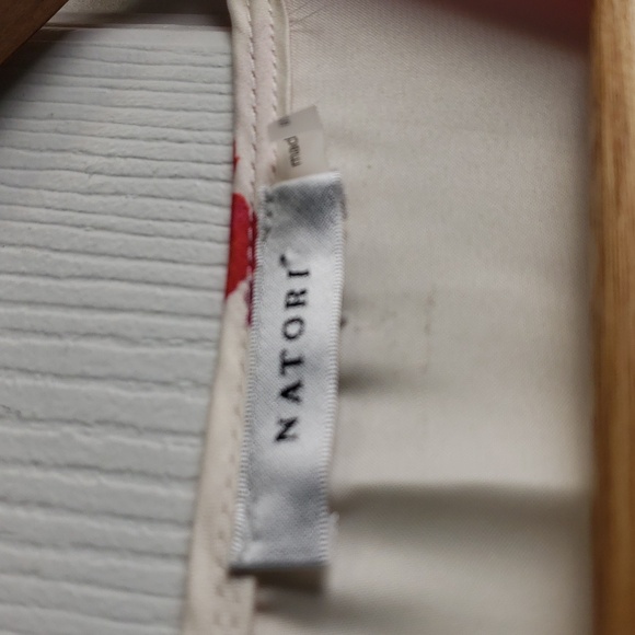 Natori | Floral Colorful Flowy Mumu Caftan Style Maxi Dress -  S - Cream & pinks - Picture 2 of 7